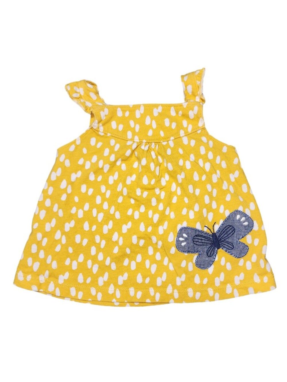 Baby Girls Child of Mine by Carter's Butterfly Mustard Yellow Tank Top 12 Months